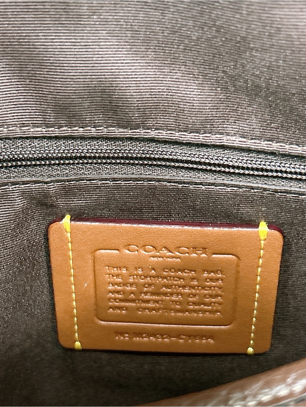 Coach Pebble Leather Laurel large Shoulder Hobo with Gold hardware/maple color - Picture 12 of 13